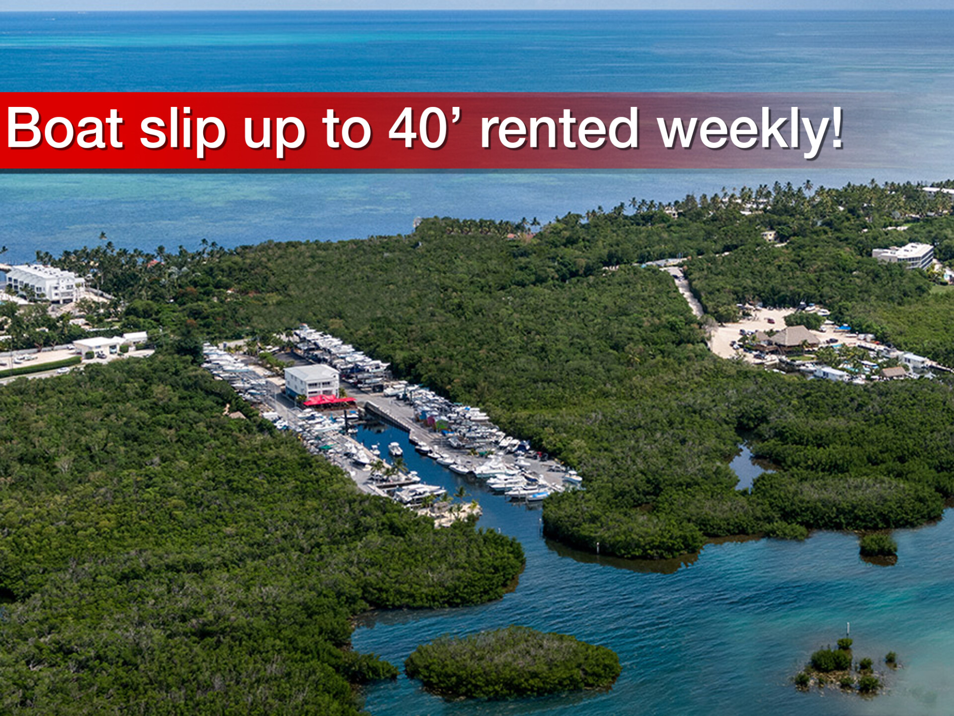 Boat slip for boat up to 40’ rented weekly! Add to any property